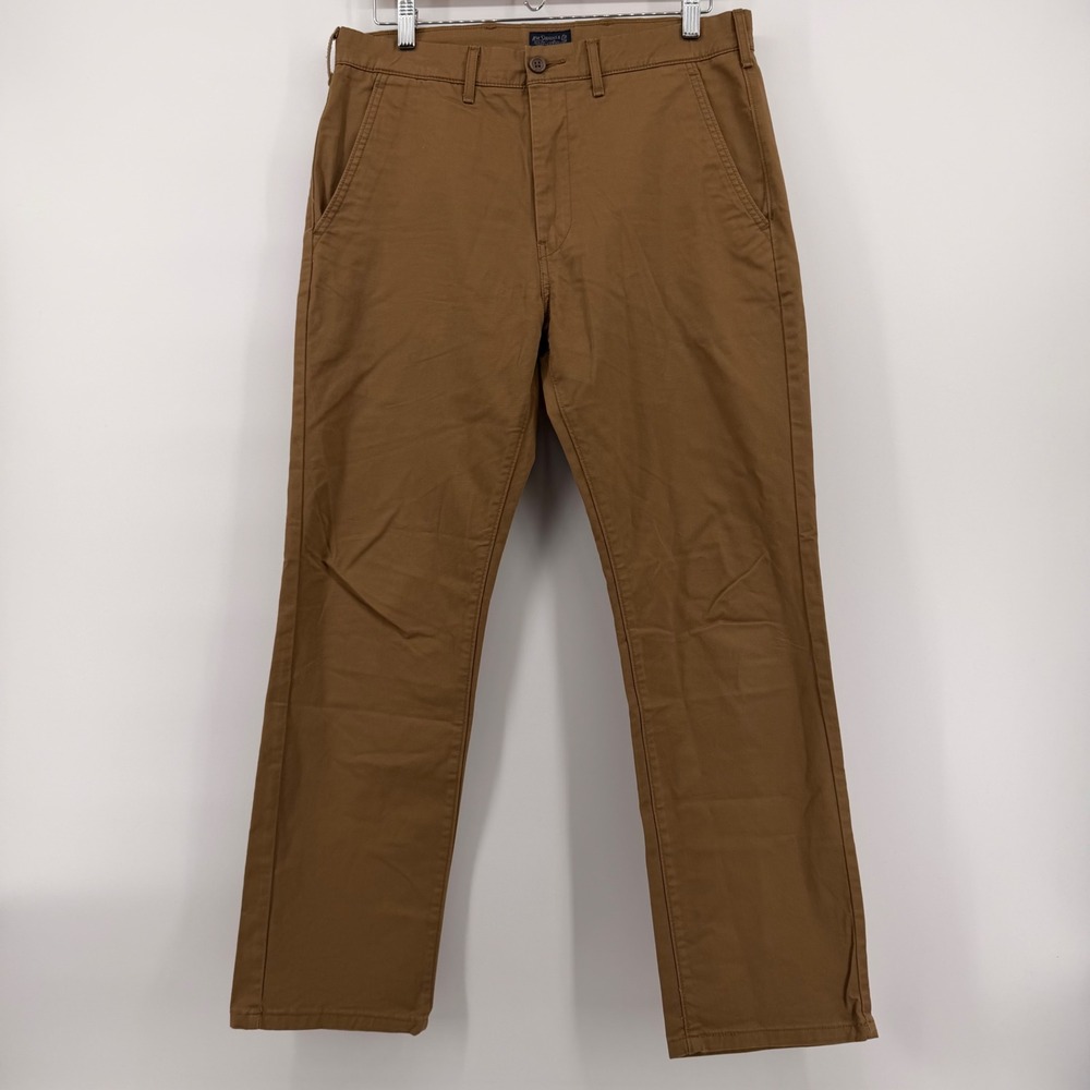 Levi Strauss & Co Mens Brown Stretch Chino Pants Straight Leg 33x29